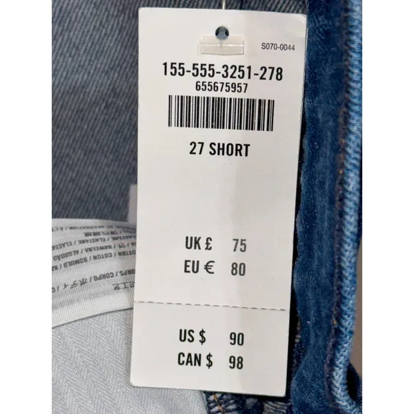 NWT Abercrombie & Fitch Vintage Flare High Rise Blue Denim Raw Hem Jeans Sz 27 4 - Image 7