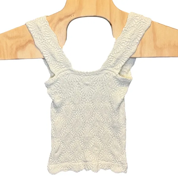 2256 | Free People Intimately Love Letter Cami Tank Ivory XS/S Floral Boho - Image 3