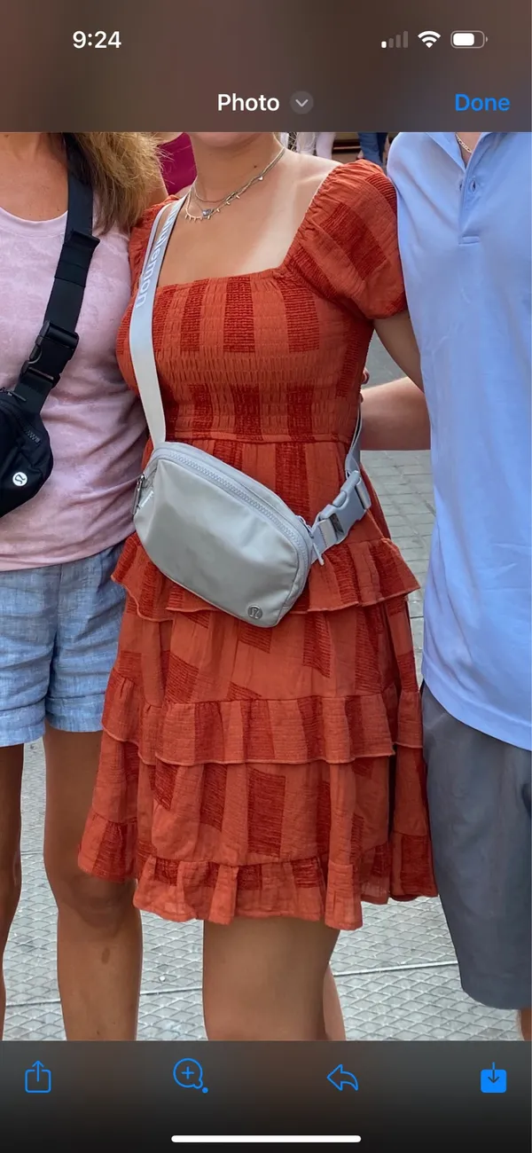 Altar’d State Rust Orange Tiered Dress XS - Image 2