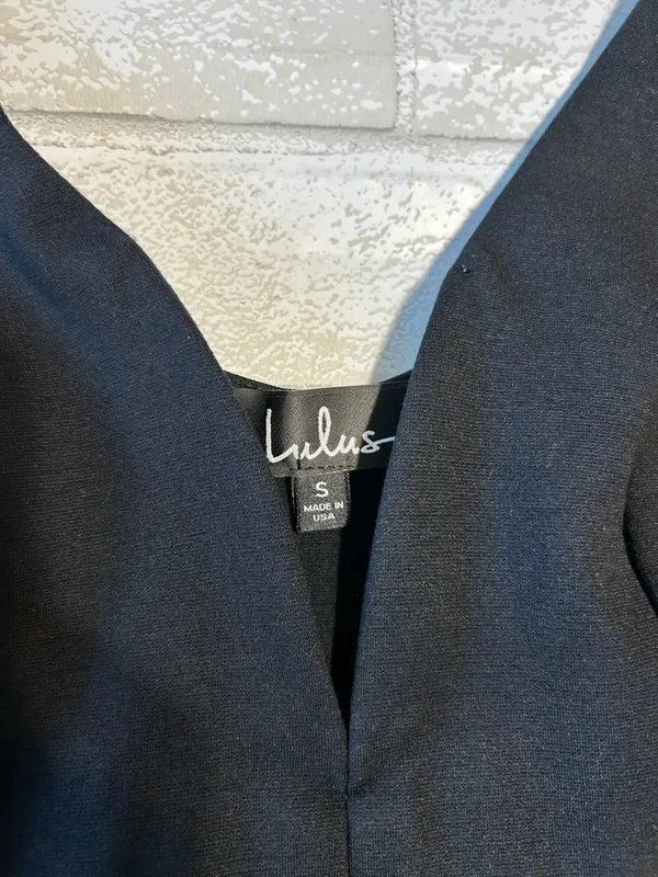 Lulu's Black V-Neck Fit & Flare Mini Dress - Image 5