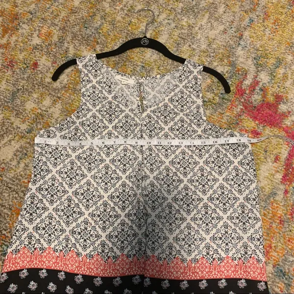 Maurices Boho Floral Pattern V-Neck Tank Top Blouse Size Medium Color Block - Image 5