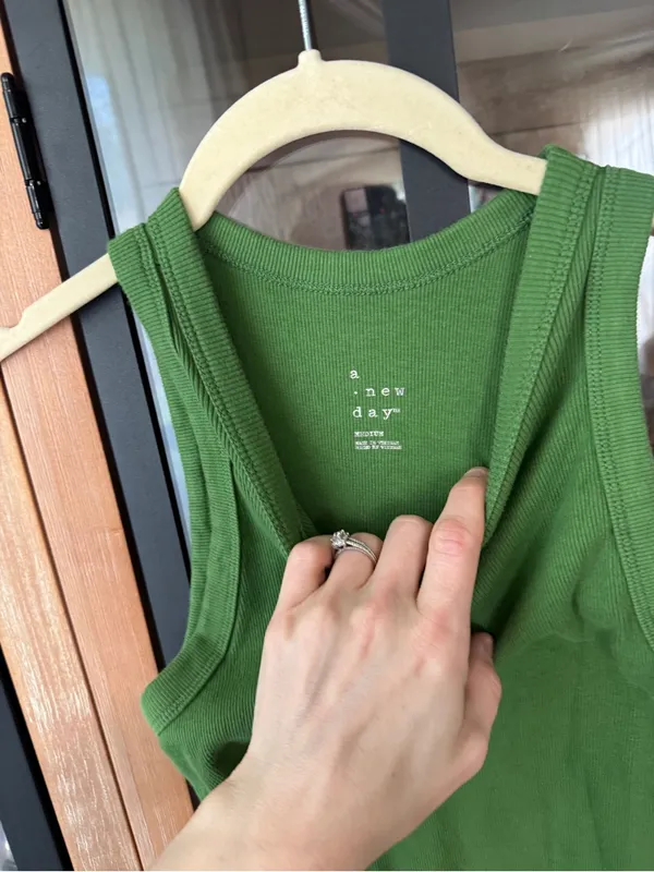 Embroidered limes tank top embroidered high neck a new day target ribbed knit - Image 2
