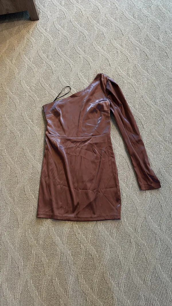 Lulus Indulge Me Dusty Purple Satin One-Shoulder Bodycon Dress - Image 4