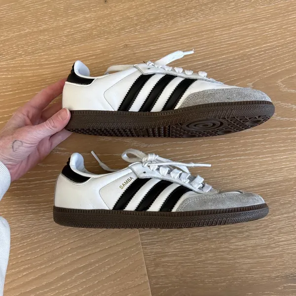 adidas Samba OG Sneakers Size 5 Womens in White Brown Grey - Image 2