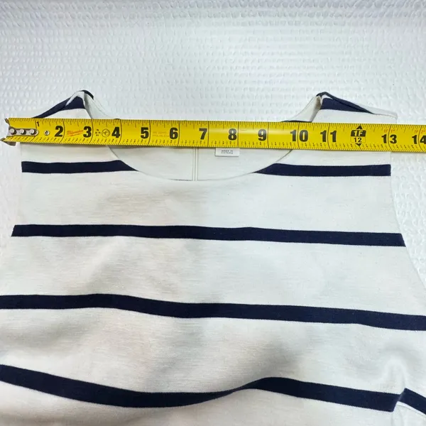 Old Navy Navy and White Striped Mini Dress - Image 7