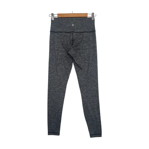 Lululemon Wonder Under High Rise Tight Womens 8 Gray Space Dye Yoga Pants Gym - Image 2
