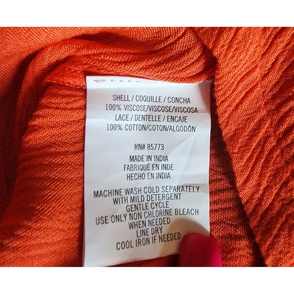 O'Neill Dress Womens Small Orange‎ Solid Relaxed - Image 6