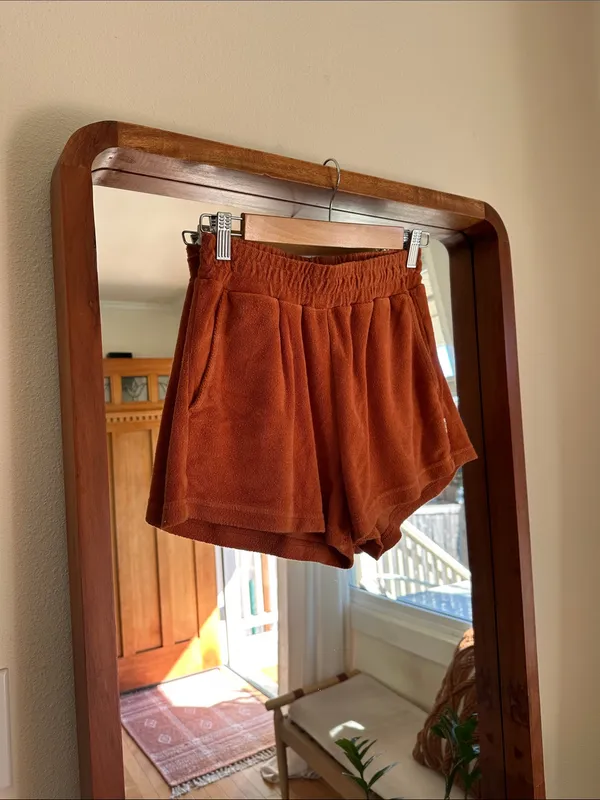 Araminta James Terry Classic Matching Set Rust S Top Shorts - Image 7