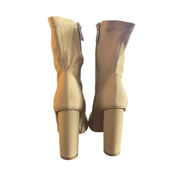 Cape Robbin Nude Suede Mid-Calf Pointed Toe Block Heel‎ Side Zipper Boots - Image 6