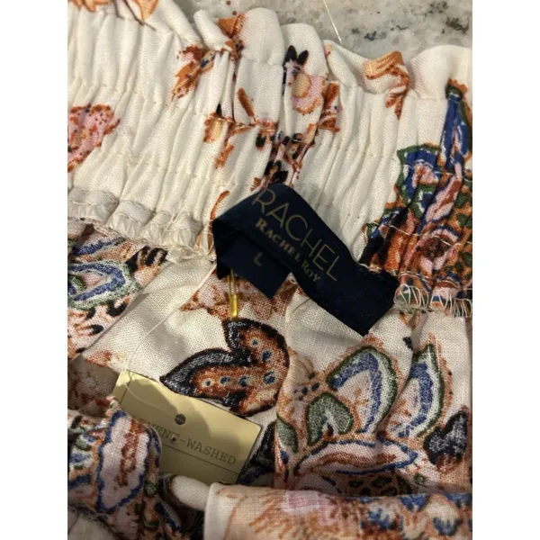 Floral Linen Blend Maxi Skirt Women’s Large Romantic Prairie Cottagecore Modest - Image 5