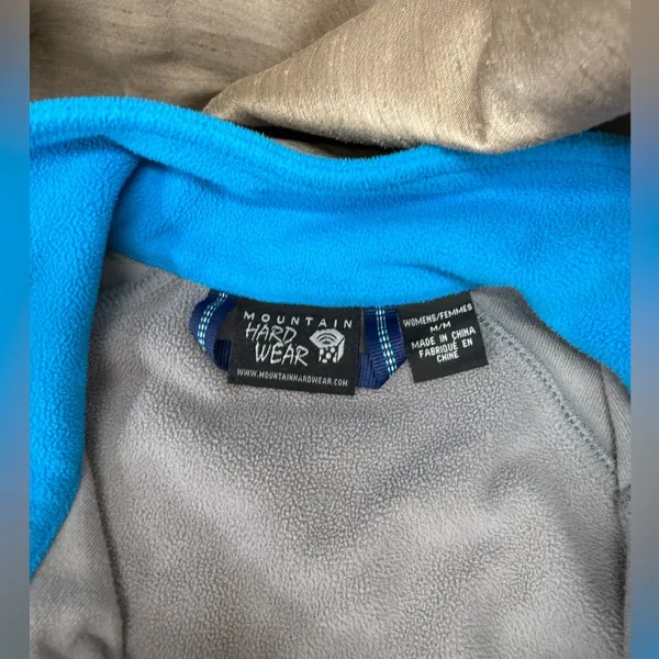 Mountain Hardwear Principia Full Zip Hood Blue Softshell Jacket - Women’s Medium - Image 3