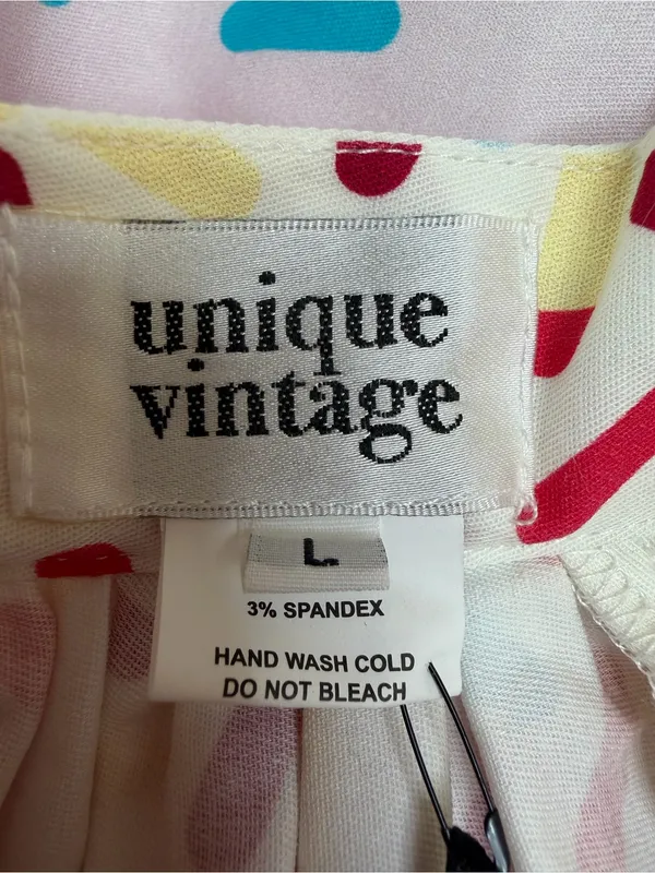 Unique Vintage Cupcake Sprinkles Circle Swing Midi Skirt size Large NEW $99 - Image 8