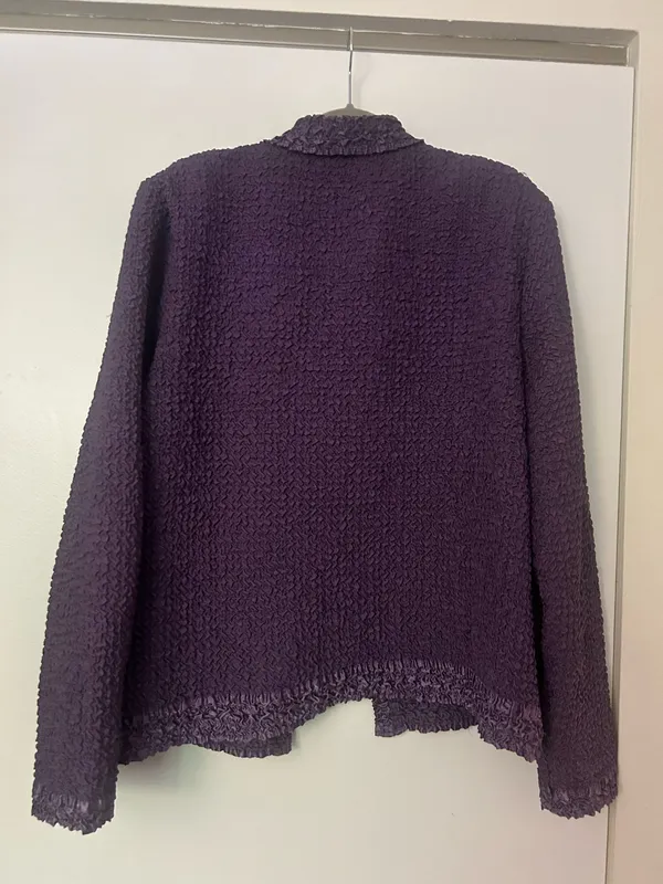 Purple textured jacket Size L - Image 5