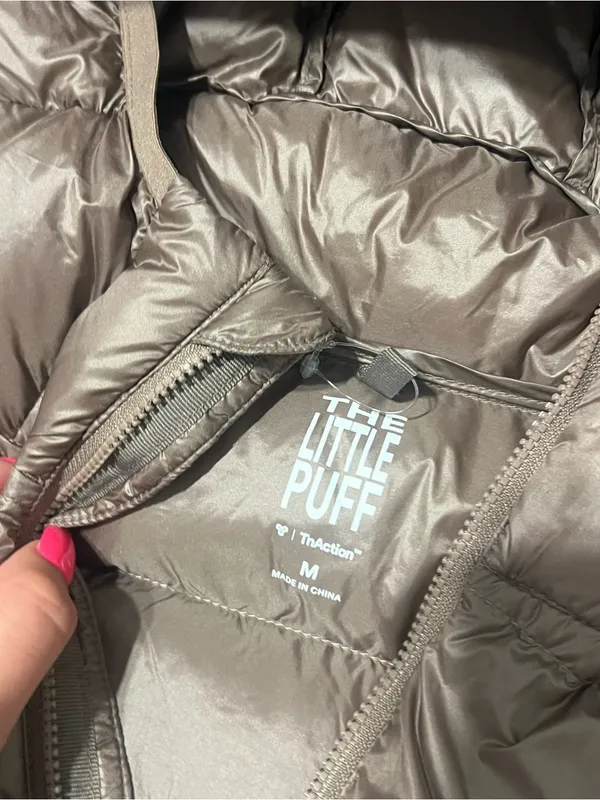 Aritzia Hooded Quilted Puffer Jacket in Taupe Brown - Image 3