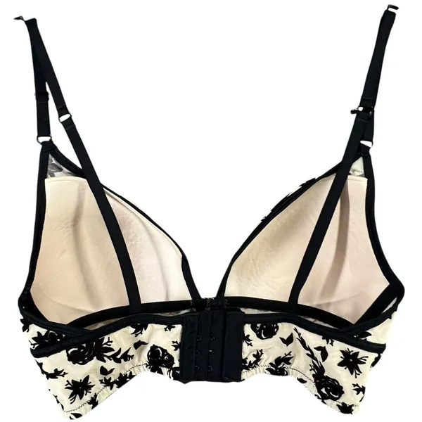 INC International Concepts Bralette‎ S Tan Black Velvet Floral Wirefree Coquette - Image 7