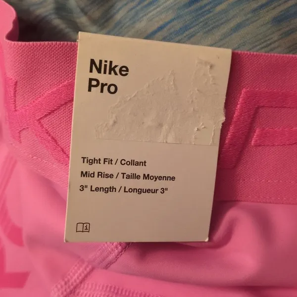 Nike pro pink tight fit bike shorts size XXL - Image 5