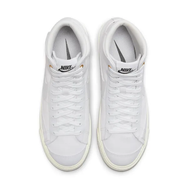 Nike Blazer Mid '77 Canvas "Triple White" (Women's US 8.5 / EUR 40) - DX5550-100 - Image 4