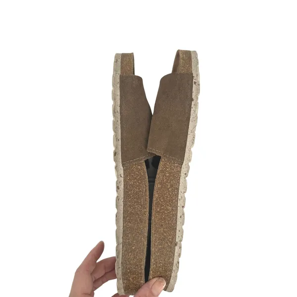 BioStep Slide Sandals Women 9.5 Brown Suede Leather Cork Footbed Bohemian Casual - Image 8