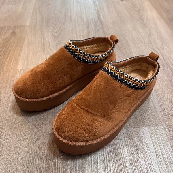 Mudd Stormy Brown Chestnut Suede Platform Clog 10 - Image 4