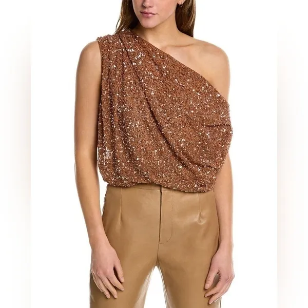 Retrofete Myles Sequin Top in Bronze - Image 9