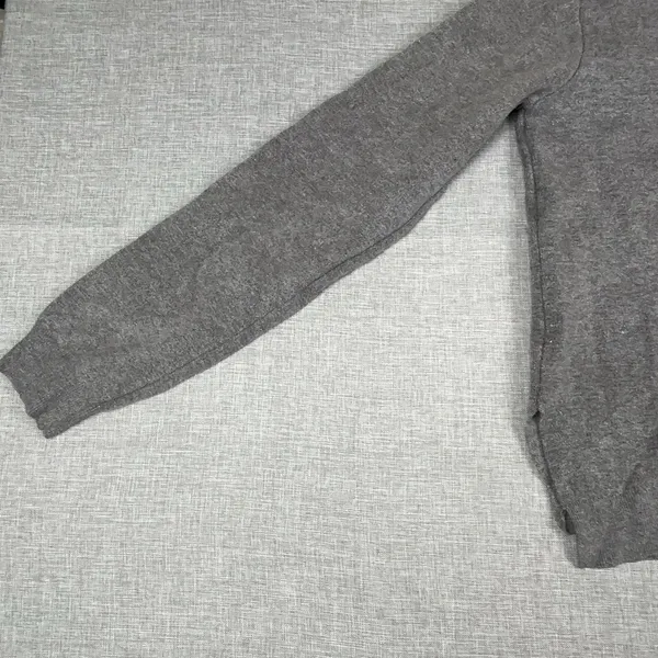 Carolyn Taylor Sweater Womens L Gray Viscose Blend Mock Neck Ruffle Tight-Knit - Image 8