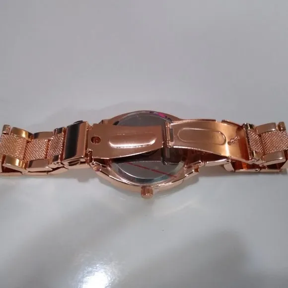 NEW BRONZE Crystal Lady Luxe Watch Stainless Steel Band Classic Quartz Time - Image 15