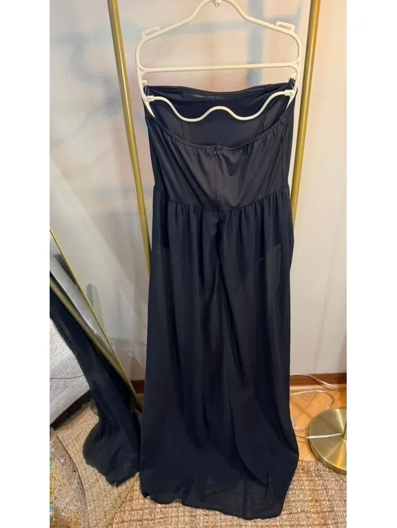 Size L NWOT Black strapless maxi dress with zipper - Image 3