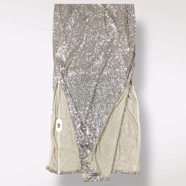 Neiman Marcus Endless Rose NWT All over Sequined Scoop Back Midi‎ Dress Size XS - Image 5