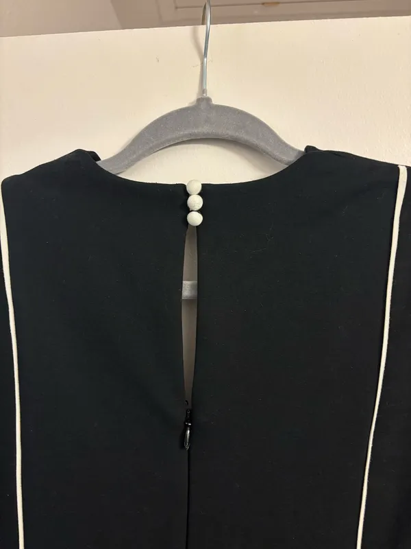 Maeve Square-Neck Scalloped Hem Long-Sleeve Mini Dress - Image 5