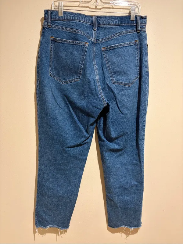 Abercrombie & Fitch Curve Love 90s Straight Ultra High Rise Jeans 32/14S SHORT - Image 9