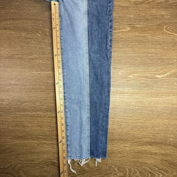 PacSun Eco Two-Tone '90s Boyfriend Jeans Size 25 Straight Cropped Leg Streetwear - Image 9