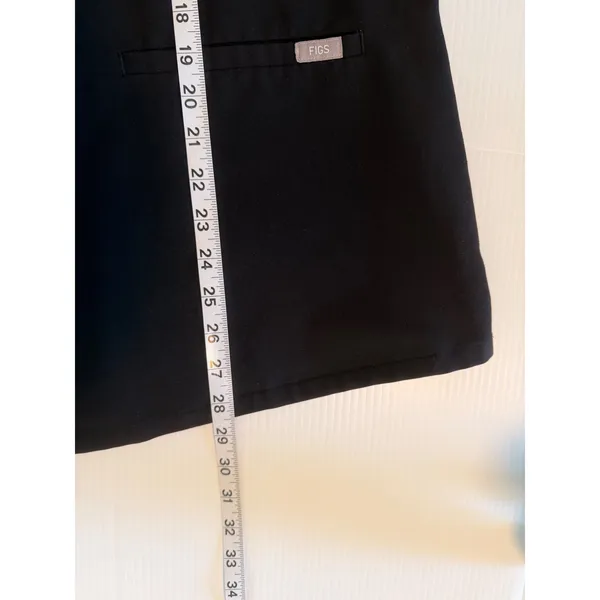 FIGS Technical Collection Black V-Neck Scrub Top XXL FW1100 Short‎ Sleeve - Image 6