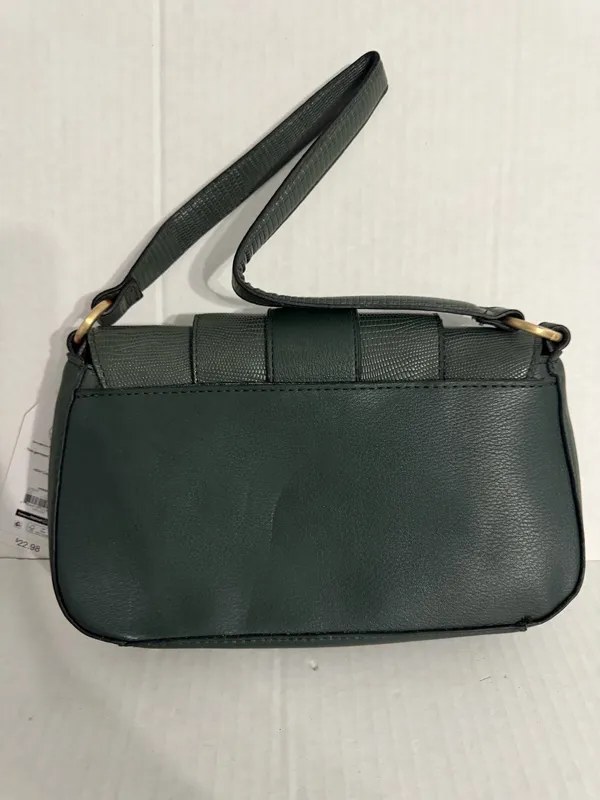 Time and Tru Olive Green Textured Shoulder Bag with Gold Accent - Image 2