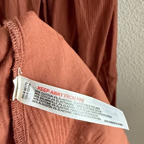 Free People Boho Elegant Rust Brown Dress Medium - Image 7
