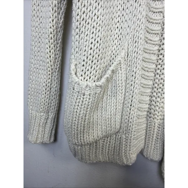 Abercrombie & Fitch Cream Cardigan Pockets medium cottagecore bohemian sweater - Image 7