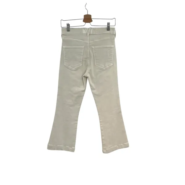Veronica‎ Beard Carson Jeans Ankle Flare High Rise Ecru Ivory Size 26 US 2 - Image 9