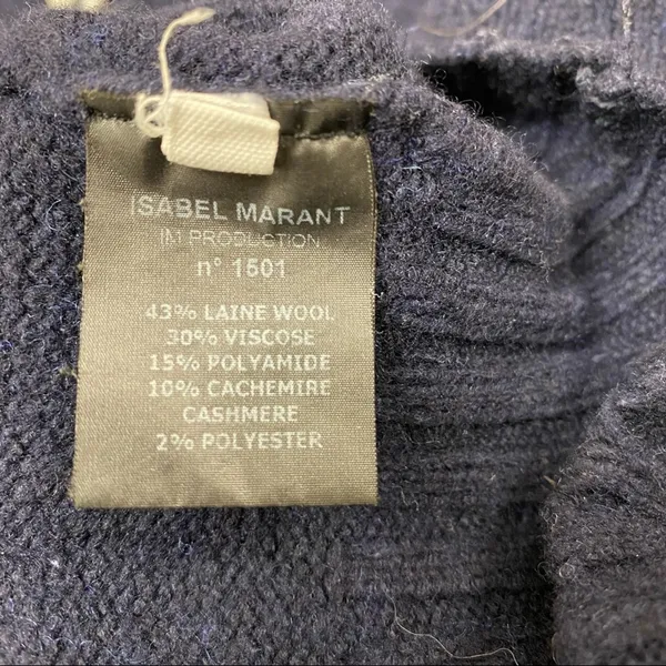 Isabel Marant Etoile Navy Wool Cashmere Knit Sweater Size 38 - Image 5