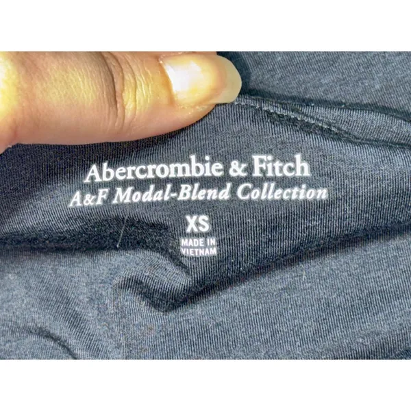 Abercrombie & Fitch A&F Modal Black Ruched Sleeveless Boat Neck Blouse Size XS - Image 4