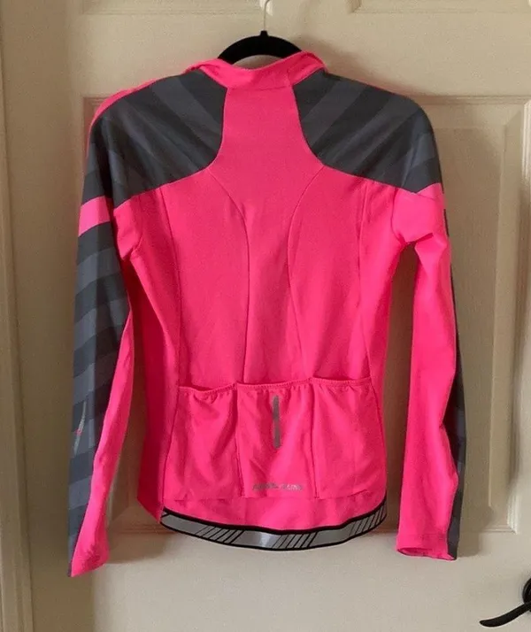 Pearl Izumi Elite Hot Pink Long Sleeve Cycling Jacket Jersey Pockets Like New S - Image 7