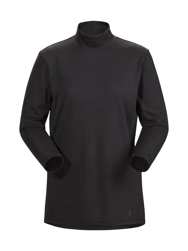 Arc'Teryx Black Heather Lumin Mock Neck Top Size Medium - Image 10
