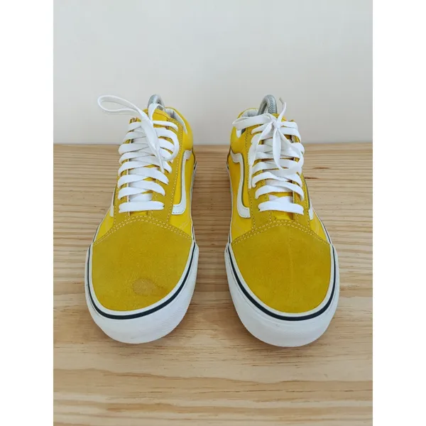VANS Old Skool Suede/Canvas Sneakers, Yellow - Size 8.5-Mens / Size 10-Women - Image 4