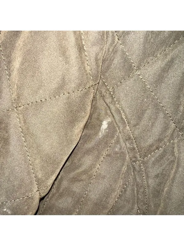 Nautica Olive Green Zip Up Jacket Polyester Lining With Buttons Size Small - Image 3