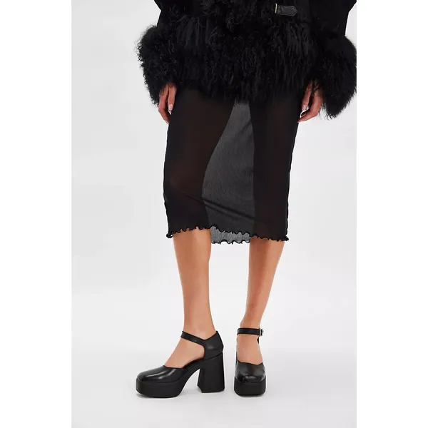 Free People Black Gwen Platform Mary Janes Size 38 (US 8) - Image 2