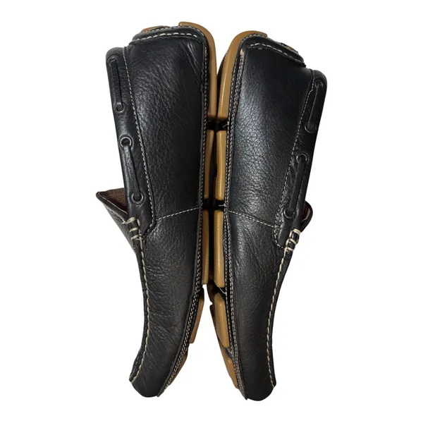 Banana Republic Black Pebbled Leather Slip-On Loafers - Image 3