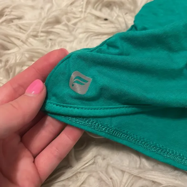 Fabletics Green Criss Cross Open Bank Tank Top - Image 3