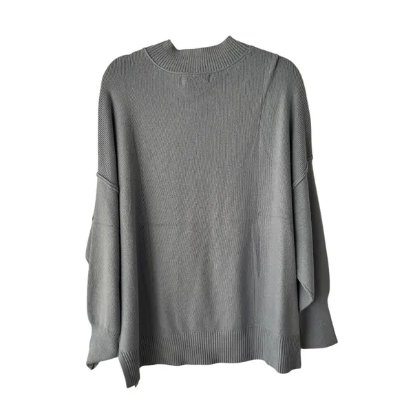 Zesica‎ Oversized Knit Sweater Mock Neck Long Sleeve Pullover Top Blue Large - Image 4
