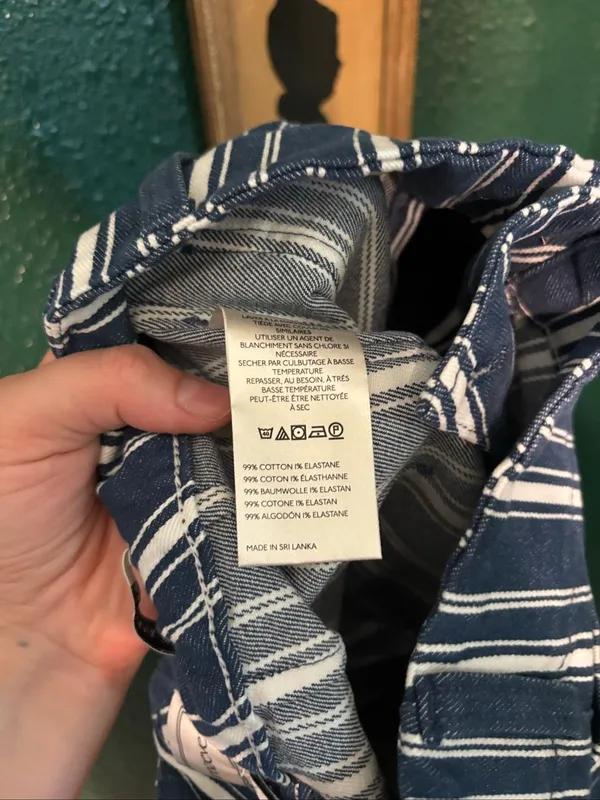 Anthropologie Halsey Striped Matching Set Vest Collette Pants Sz XS/25 - Image 9