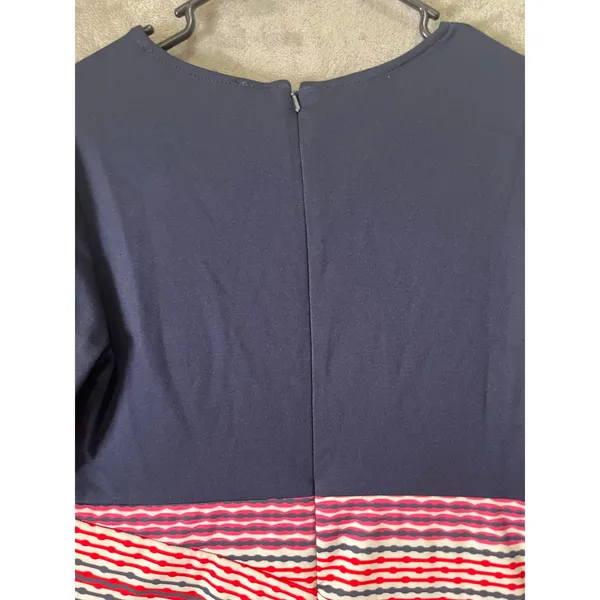 Hutch‎ Kellen Sheath Dress Anthropologie Blue Striped Knit Office Preppy M New - Image 5