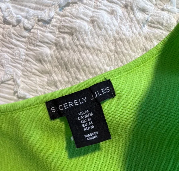 Sincerely Jules Vibrant Green One-Shoulder Tank Top - Image 2