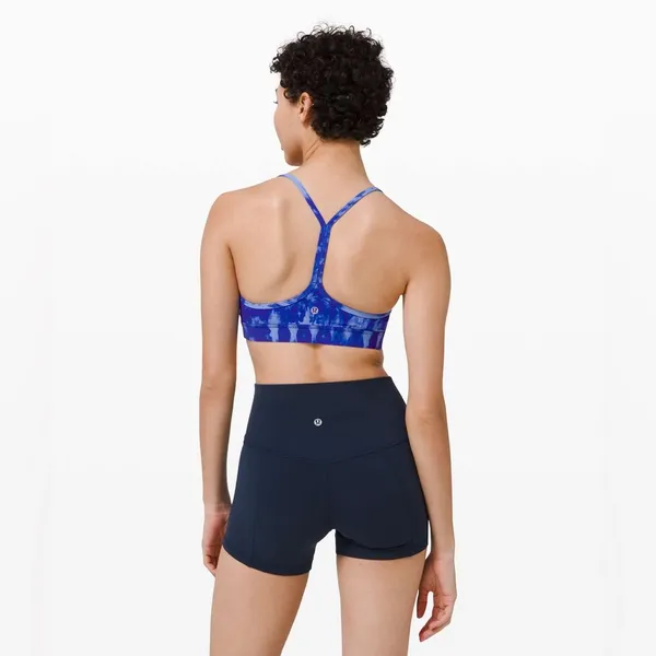 Lululemon Flow Y Bra Nulu Light Support B/C Cup‎ Game Day Blue Multi Size 4 - Image 2